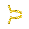 1.5MM Anatomical L-plate 6 holes Maxillofacial Plate