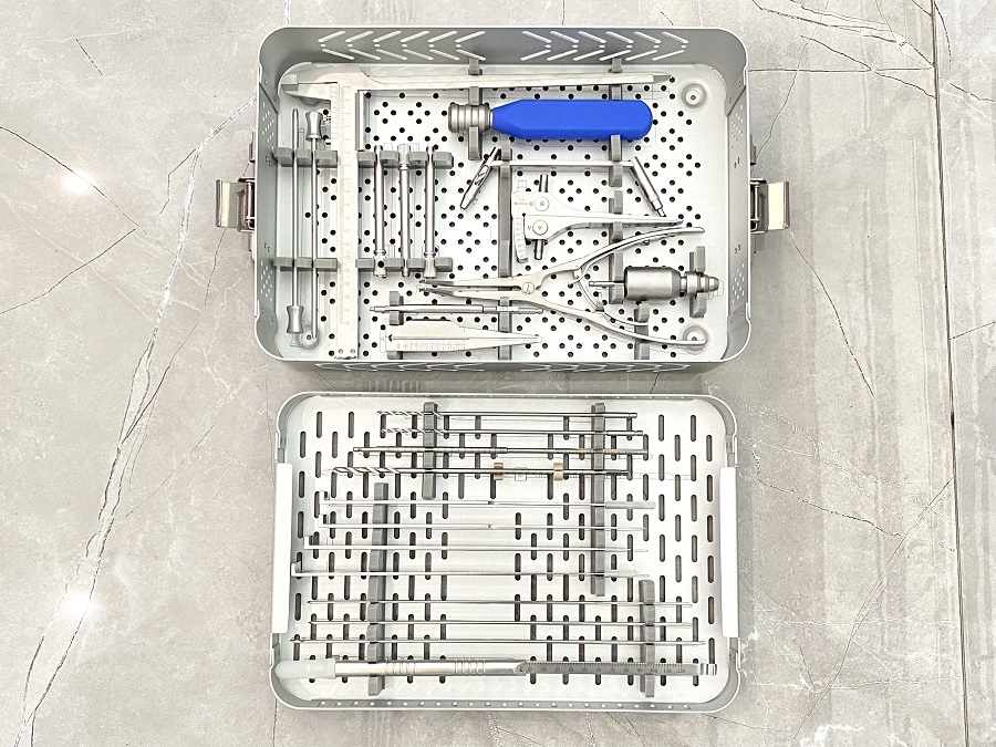 Set instrumen plat pengunci osteotomi