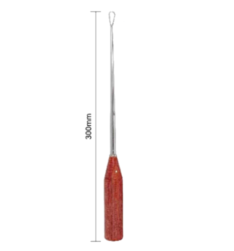 Curette ya mfupa wa Elliptical