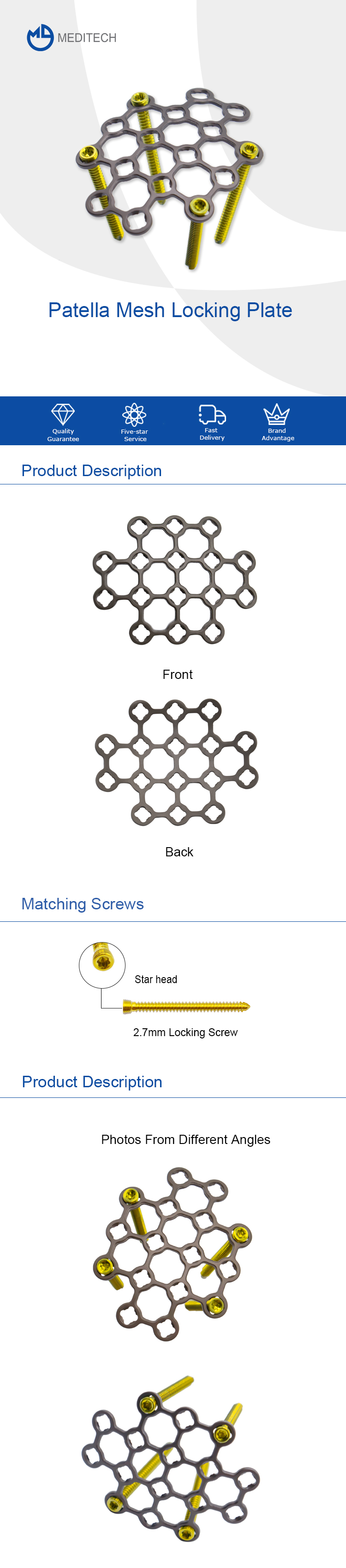 Patella Mesh Locking Plate