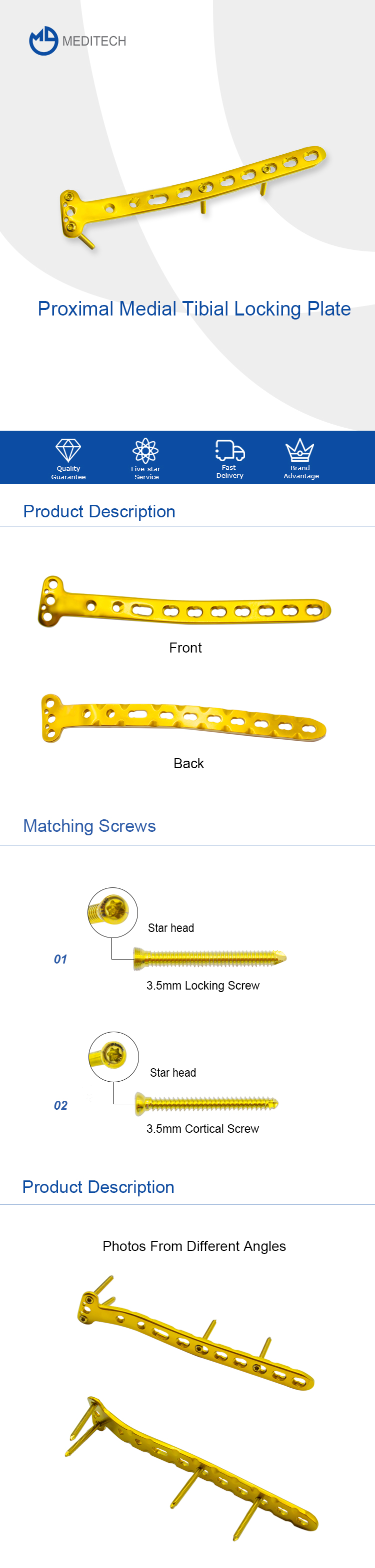 Proximal Medial Tibial Locking Plate