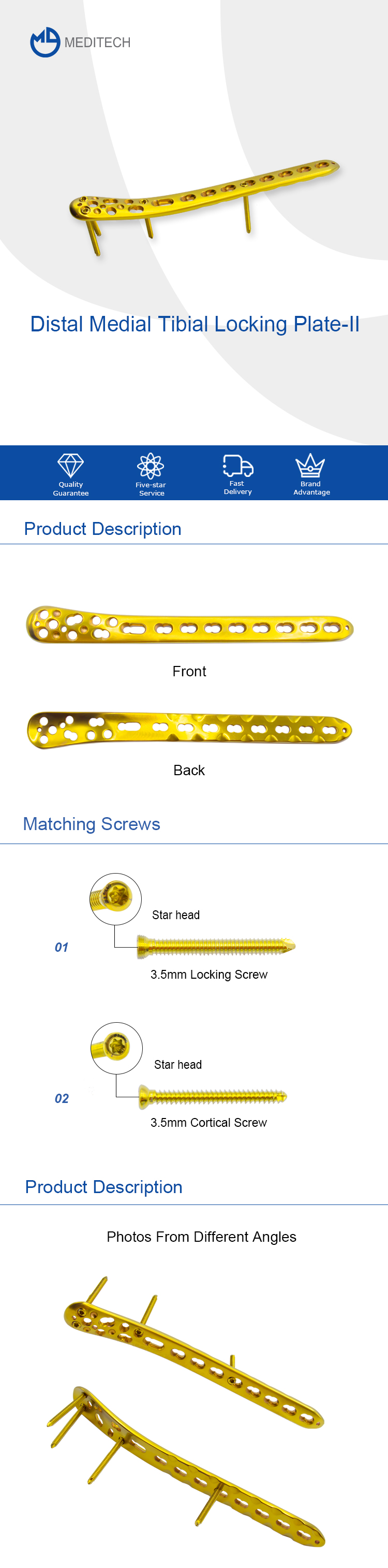 Distal Medial Tibial Locking Plate