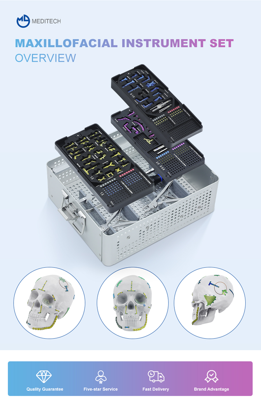maxillofacial plates instruments set