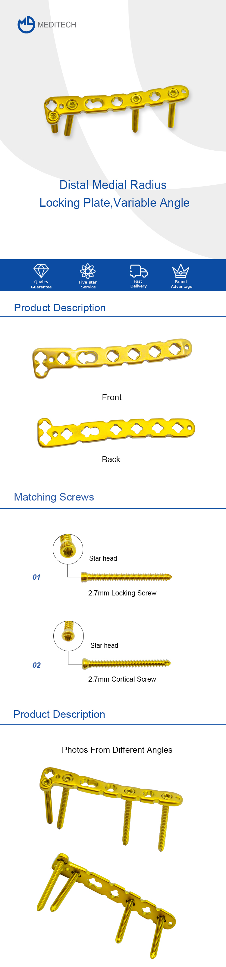 VA Distal Medial Radius Locking Plate