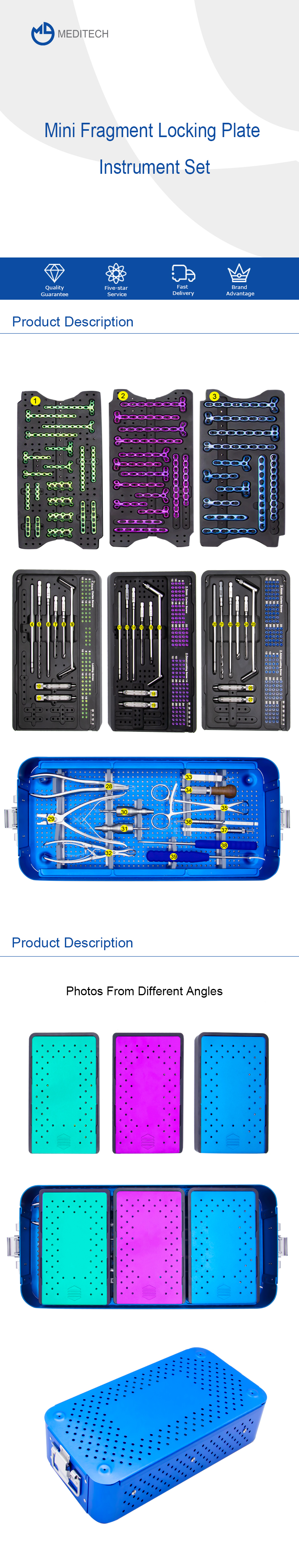 Mini Fragment Locking Plate Instrument Set 